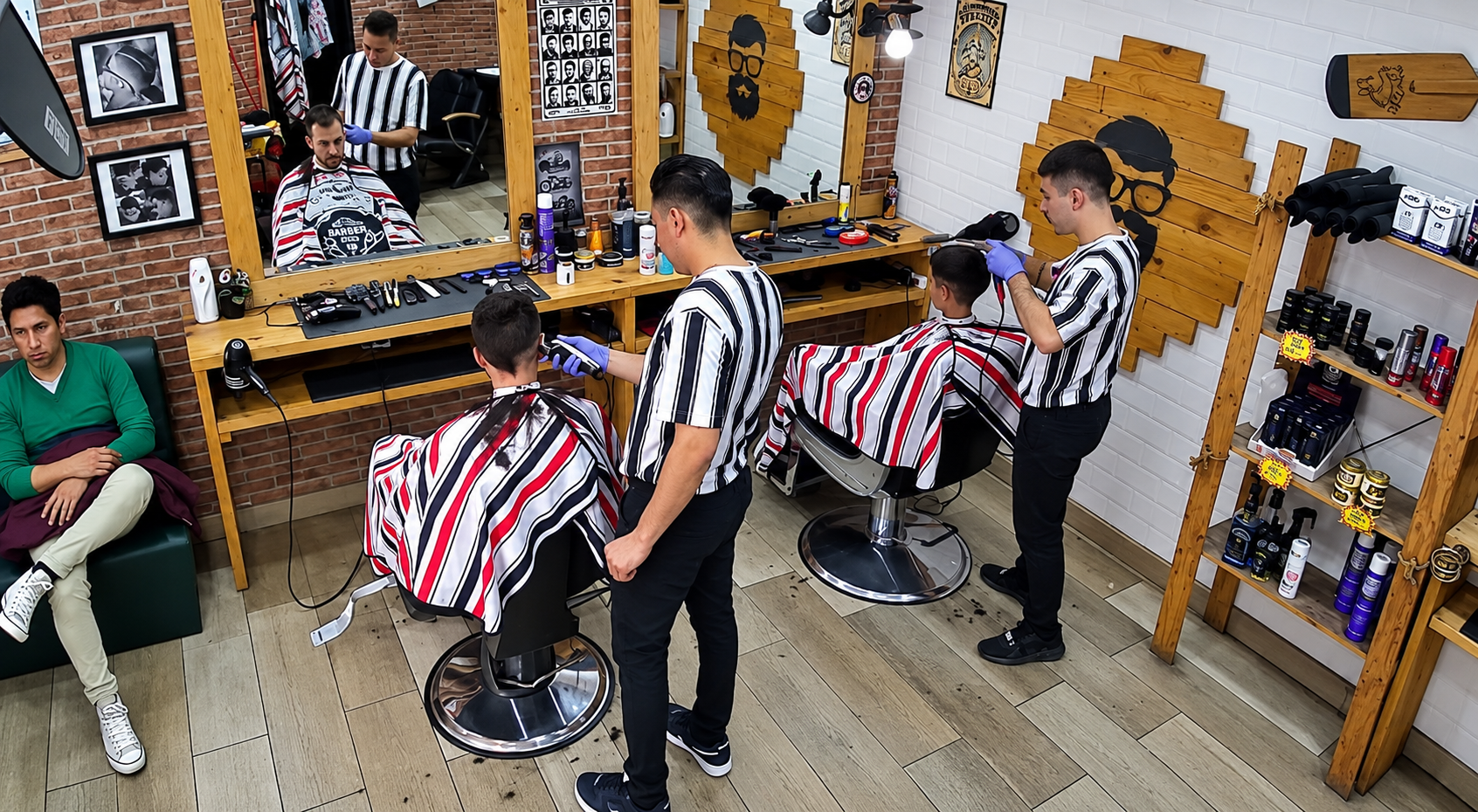 Interior de Black & White Barber Club